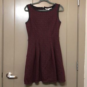 Maroon patterned dress